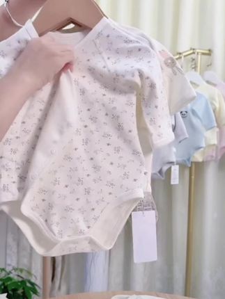 四季款婴儿衣服纯棉新生儿包屁衣A类无骨三角哈衣#高品质童装 #婴幼儿服饰 #宝宝衣服 #宝宝连体衣#连体衣