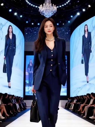 韩版时尚高级三件套装#女神 #高级感穿搭 #气场全开 #爱了爱了 #时装穿搭