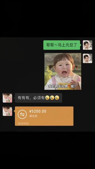 哥哥,我的元旦礼物呢?#表情包 #萌娃表情包 #搞笑表情包 #发给对象的表情包 #表情包分享