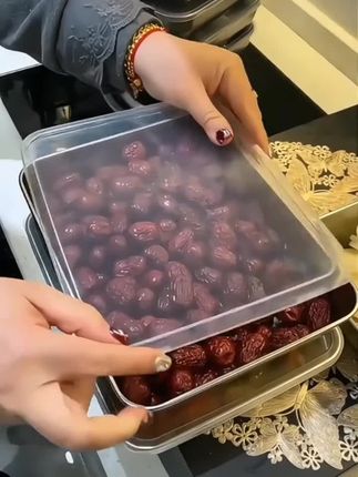 【两个装】316不锈钢方盘保鲜盒带盖长方形盘子加厚备菜方盘#不锈钢保鲜盒 #保鲜盒 #厨房好物 #食物收纳盒#电商