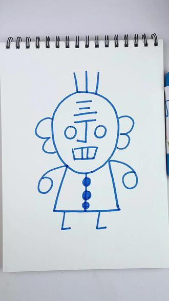 恭喜你学会画丁老头简笔画啦~ #木玩地球水彩笔 #木玩地球 #丁老头 #丁老头简笔画 #简笔画