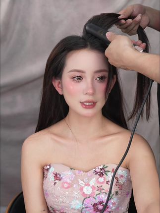 跟妆超方便 秒变高颅顶 #玉米须夹板 #化妆师的工作日常 #跟妆 #化妆