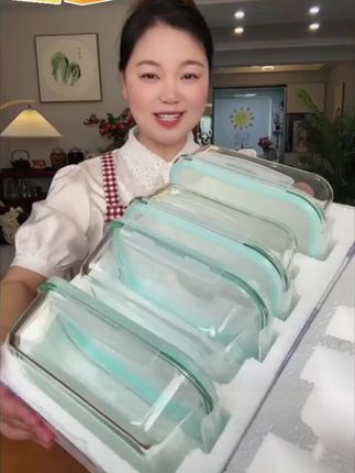 终于找到理想的保鲜盒了!高硼硅玻璃材质,用着就是比塑料安心。