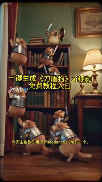 即梦AI出镜玩法免费教程!ai一键生成《刀盾狗》视频免费教程!ai刀盾狗ai一键剪同款刀盾狗#即梦AI#我的AI分身杀疯了#AI分身戏精大赛#刀盾狗#ai刀盾狗