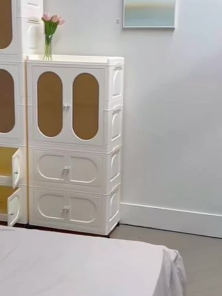 儿童衣柜家用卧室免安装折叠简易衣柜无甲醛宝宝衣柜收纳柜喂养台#衣柜#折叠衣柜