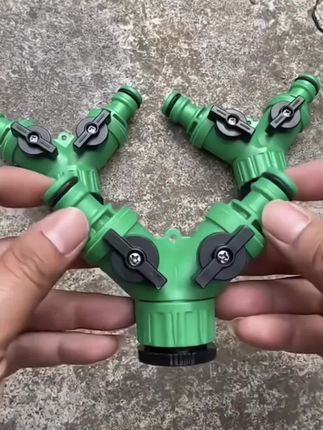 带开关水龙头分流器 Y型三通接头 #奶嘴接口 #一分二分流 #4分6分 #家用改装 #水路控制