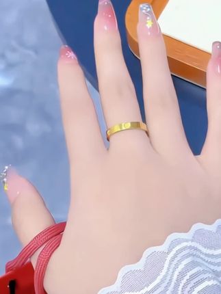 钛钢戒指#精美饰品# 简约时尚#戴出了高级感