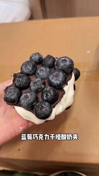 宿舍自制蓝莓巧克力酸奶砖#巧克力