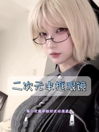 半框眼镜才是二次元的灵魂!#cos #半框眼镜 #二次元少女 #眼镜框 #宅萌
