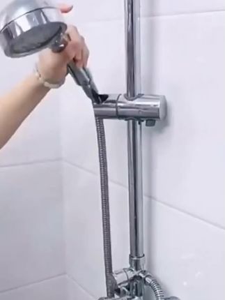 九牧王免打孔花洒底座支架滑套可调节固定座卫生间喷头沐浴升降杆#免打孔 #花洒底座支架 #花洒支架 #花洒固定器 #升降杆