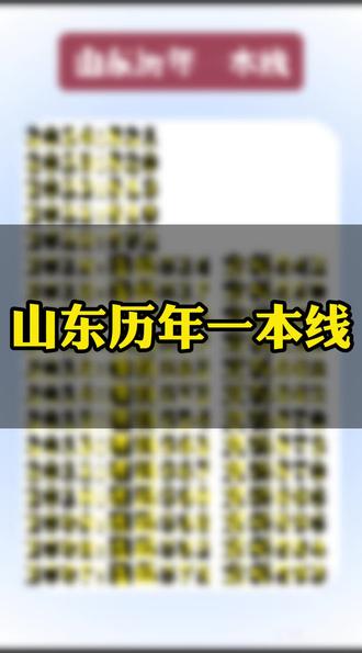 山东历年一本线#山东一本线 #高考