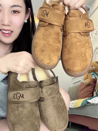 反季买东西真是太合适了#雪地靴 #脚宽脚胖都可以 #百搭女鞋 #一脚蹬