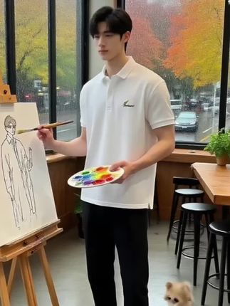 夏季冰感polo衫男款翻领短袖T恤男休闲百搭潮牌男装半袖#时尚穿搭 #男士休闲短袖T恤#男士短袖polo衫 @DOU+小助手