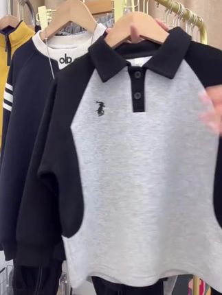 青少年加绒卫衣中大童男卫衣时尚运动秋冬男女通用休闲套头上衣#好物推荐🔥 #好东西一起分享 #爆款热卖中 #卫衣 #加绒