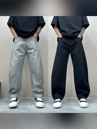 昊Studio秋季新款牛仔裤长裤宽松高街阔腿裤复古痞帅慵懒风男装#牛仔裤 #阔腿裤 #慵懒阔腿裤 #高街阔腿裤 #宽松阔腿裤
