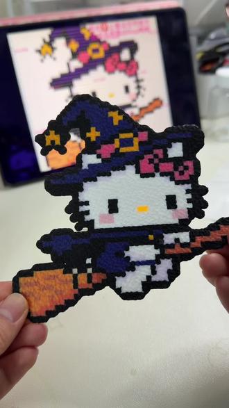 今日拼豆之魔法师kitty(7/100)
图纸来源🍠Riop鸭鸭#拼豆kitty #kitty拼豆图纸 #我染上了拼豆 #拼豆