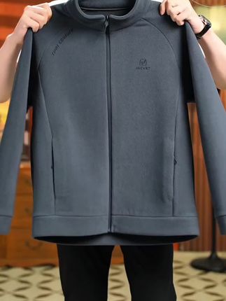 给老公老爸带上这件夹克外套,内外细绒,轻便保暖,不挑年龄#男士外套 #摇粒绒外套