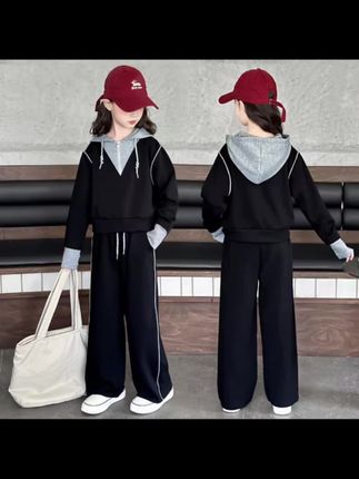 #套装#女童套装#女童春秋款套装#潮酷穿搭