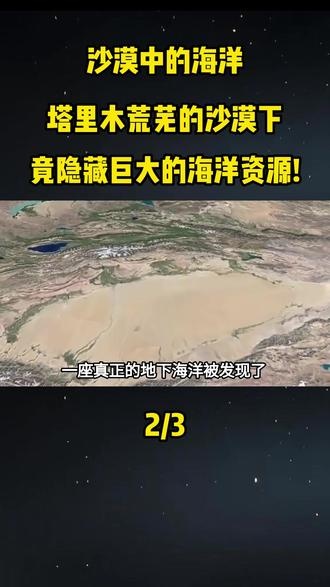 沙漠中的海洋,塔里木荒芜的沙漠下竟隐藏巨大的海洋资源!#大国重器#大国崛起#科普#科普一下#塔里木