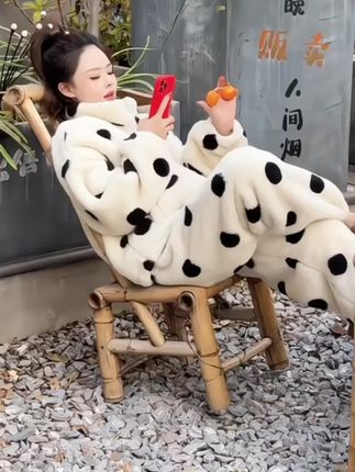 #睡衣家居服 #穿搭 #这也太好看了 #韩系慵懒风#珊瑚绒睡衣