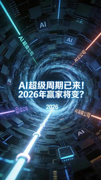 AI超级周期已来!2026年赢家将变? 全球AI基础设施超级周期启动,将延续至2026 - 2027年。800G、1.6T光模块出货量暴涨,硅光子技术渗透率快速提升。英伟达、谷歌、Meta等巨头加速网络架构升级,光模块等赛道竞争格局或迎巨变。