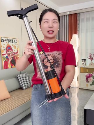 不锈钢高压打气筒自行车电动车汽车通用充气筒气管家用篮球便携充 #高压打气筒 #打气筒 #便携式高压打气筒 #自行车打气筒 #超便宜超划算