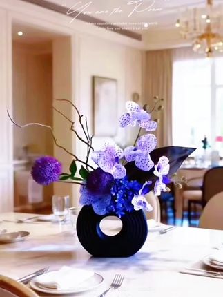 花屿星河|设计 手感保湿仿真花紫色系餐桌花玄关装饰蝴蝶兰插花#蝴蝶兰插花 #紫色系列玄关装饰 @抖加🔥上热门🔥dou+🔥热点宝 @江江呐