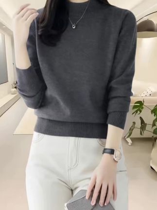#冬季新款修身显瘦气质内搭打底上衣#深灰色打底衫女款爆款2025新款#多色可选 #谁穿谁美 #穿出自己的风格
