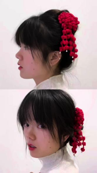 乒乓菊花朵+组装教程来啦~#手工编织零基础教学 #钩织 #头饰发饰 #簪花 #手工diy