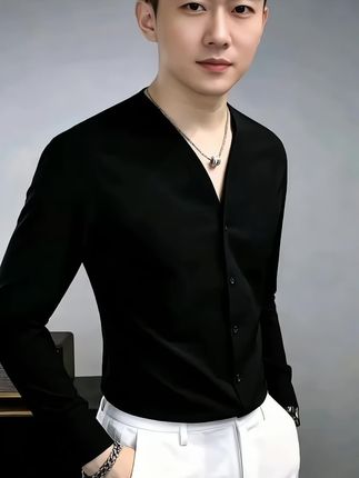 #男士衬衫 #新中式穿搭 #立领衬衫 #谁穿谁好看