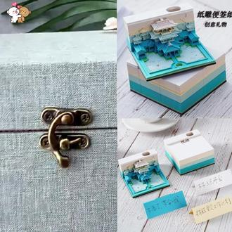 #文创礼品 #3D立体纸雕便签 #古风建筑日历 #高颜值台历摆件 #创意便利贴 撕出立体古风建筑,既是便签又是摆件,创意送礼超有面。