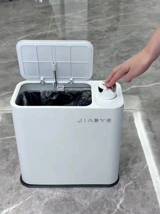 【佳立方】轻奢窄缝按压垃圾桶卫生间大容量带盖纸篓客厅卧室垃圾篓#好物推荐🔥 #按压式垃圾桶#