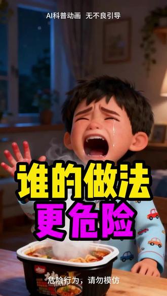 谁的做法更危险#儿童安全 #益智 #育儿 #推理@抖音小助手