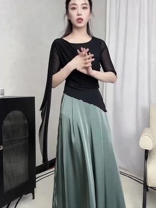 菲梵舞后新款现代舞练功服女直筒束腰阔腿裤飘逸中国舞舞蹈服装#显瘦显高显气质 #优雅气质 #舞蹈基本功 #舞蹈服 @抖音小助手 @DOU+上热门 @巨量千川