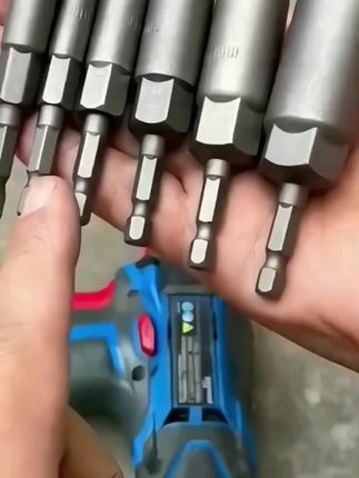 强磁套筒头8内六角外电动扳手自攻螺丝燕尾丝批头手电钻套装10mm#内六角套筒批头 #内六角套筒套装 #内六角套筒扳手 #高性能实用工具 #好物推荐🔥