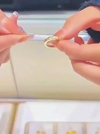 #上热门 @抖加小助理 不掉色太钢素圈高级百搭情侣戒#戒指