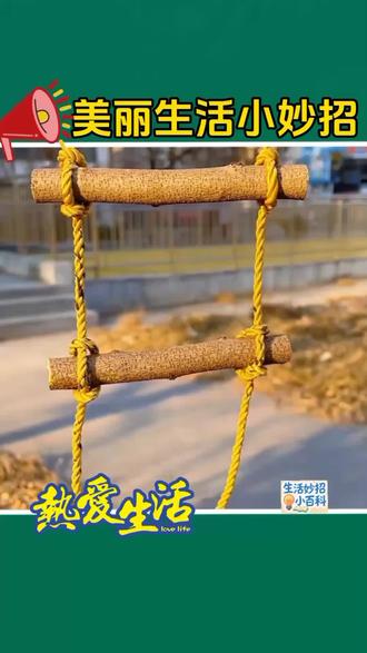 学会这招,云梯结超实用!#绳结 #分享生活小技巧 #涨知识 #强烈推荐 #生活小妙招每日更新 @抖音小助手