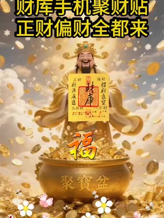 财库一贴,财运自来。有财得有库,有库才能富。五路财神,八方来财,财库手机聚财贴试一试。#财库贴#手机财库贴#财库#财库大开发大财 #手机贴纸
