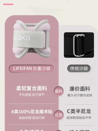 达人专属跑步沙袋铁砂负重手脚负重运动跑步训练健身装备绑腿体能沙袋#不易堆积下沉#透气不闷热#运动舒服不伤肌肤#受力均匀