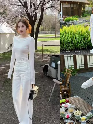 2025夏季新款时尚长袖上衣气质显瘦洋气休闲百搭甜美温柔外穿上衣#爆款热卖中