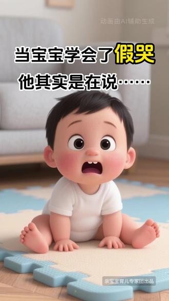 宝宝假哭背后的小心思?读懂它,娃更聪明还超有安全感 #亲宝宝育儿 #假哭
