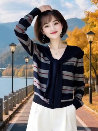 #百搭上衣 #春秋穿搭 #针织衫 #休闲百搭 #谁穿谁漂亮