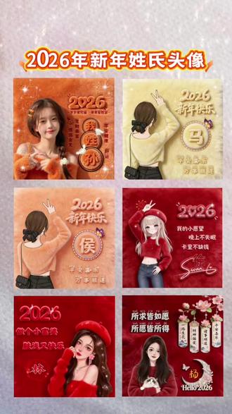 #剪映 2026新年姓氏头像教程来了 #剪映模板做同款 #2026新年 #姓氏头像