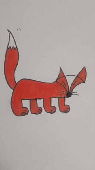 小狐狸简笔画#零基础学画画 #儿童简笔画