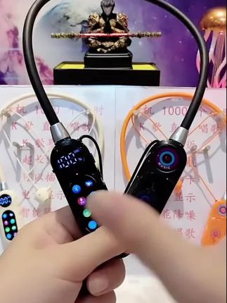升级版通用颈挂式无线蓝牙耳机声卡数显入耳式直播K歌耳返麦克风 #蓝牙耳机