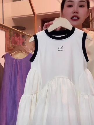 公主裙夏季女童连衣裙吊带裙背心裙法式休闲女孩洋气时尚赫本风#童装 #童装搭配 #儿童连衣裙