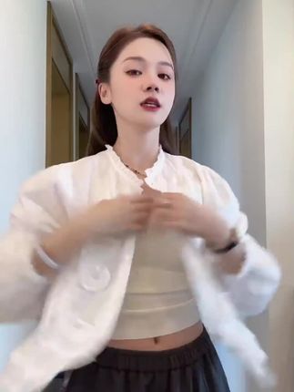 秋季时尚百搭山本风松紧腰弯刀裤 +百搭法式复古重工衬衫#衬衫 #百搭 #秋季穿搭 #时尚 #裤子