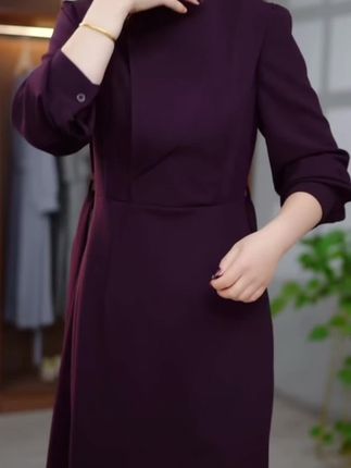 新款修身气质.时尚收腰显瘦精致减龄洋气优雅轻奢连衣裙M-4XL#谁穿谁好看 #品质女装 #修身显瘦