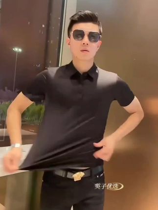四面弹无痕冰丝polo衫,抗皱免熨烫,冰凉舒适#简约大气 #短袖T恤 #polo衫穿搭 #商务休闲 #品质男装