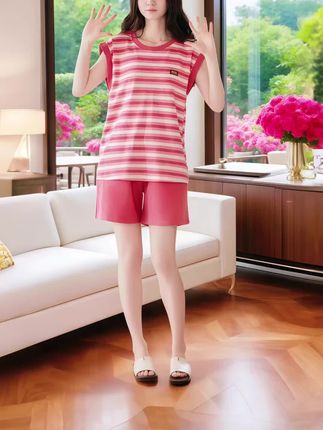 自带胸垫!猫人纯棉条纹睡衣,夏季必备家居服 挖到一套超适合夏天的睡衣✨ 猫人这款纯棉套装,自带胸垫太戳我!不用额外穿内衣,背心+短裤设计,轻薄透气像被云朵包裹~简约条纹清新又减龄,学生党日常宅家、追剧穿超舒服,下楼取快递也能直接穿,主打一个慵懒松弛感💤 纯棉面料贴肤不闷汗,洗过几次也不变形,性价比拉满 #猫人睡衣 #夏季家居服 #自带胸垫睡衣 #学生党好物 #舒适家居服推荐